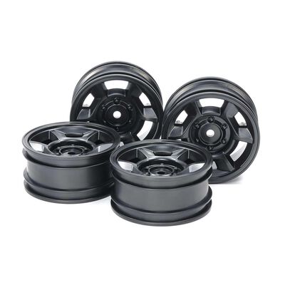 CC-02 6-Spoke Wheels, Blk (26mm Offset +4) (4pc) CC-02 6-Spoke Wheels, Blk (26mm Offset +4) (4pc)