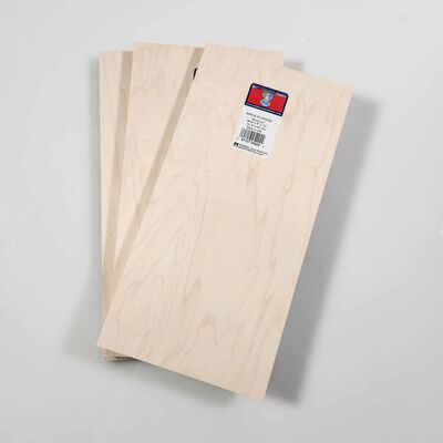 Maple Plywood 9mm (3/8) x 6 x 12 (3) Maple Plywood 9mm (3/8) x 6 x 12 (3)