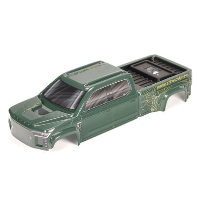 BIG ROCK CREW 4X4 Cab Clipless Painted Decaled Trimmed Body, Green BIG ROCK CREW 4X4 Cab Clipless Painted Decaled Trimmed Body, Green