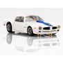 HO 1970 TransAm Firebird Mega G+ Slot Car, White & Blue