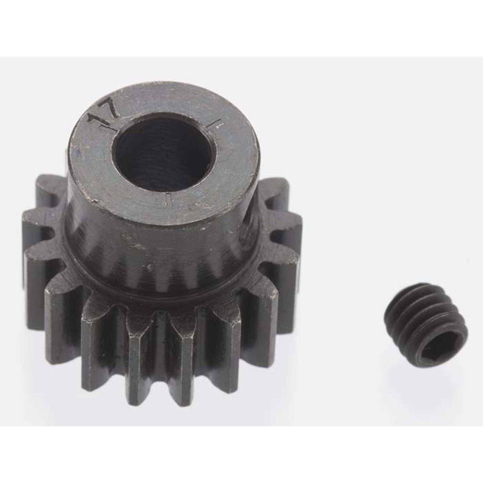Extra Hard 17 Tooth Blackened Steel 32p Pinion, 5mm