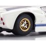 HO 1966 Ford GT40 Mk.II #97 Mega G+ Slot Car, White & Black