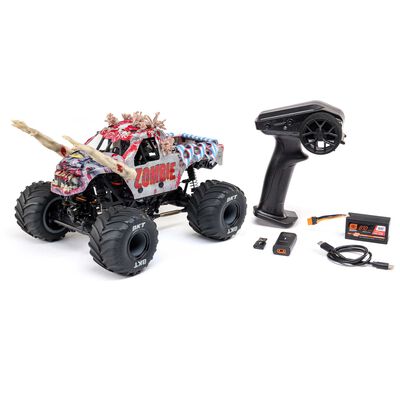 1/18 Mini LMT Zombie 2S 4X4 RTR Brushed Monster Truck (Battery & Charger Included), Red 1/18 Mini LMT Zombie 2S 4X4 RTR Brushed Monster Truck (Battery & Charger Included), Red