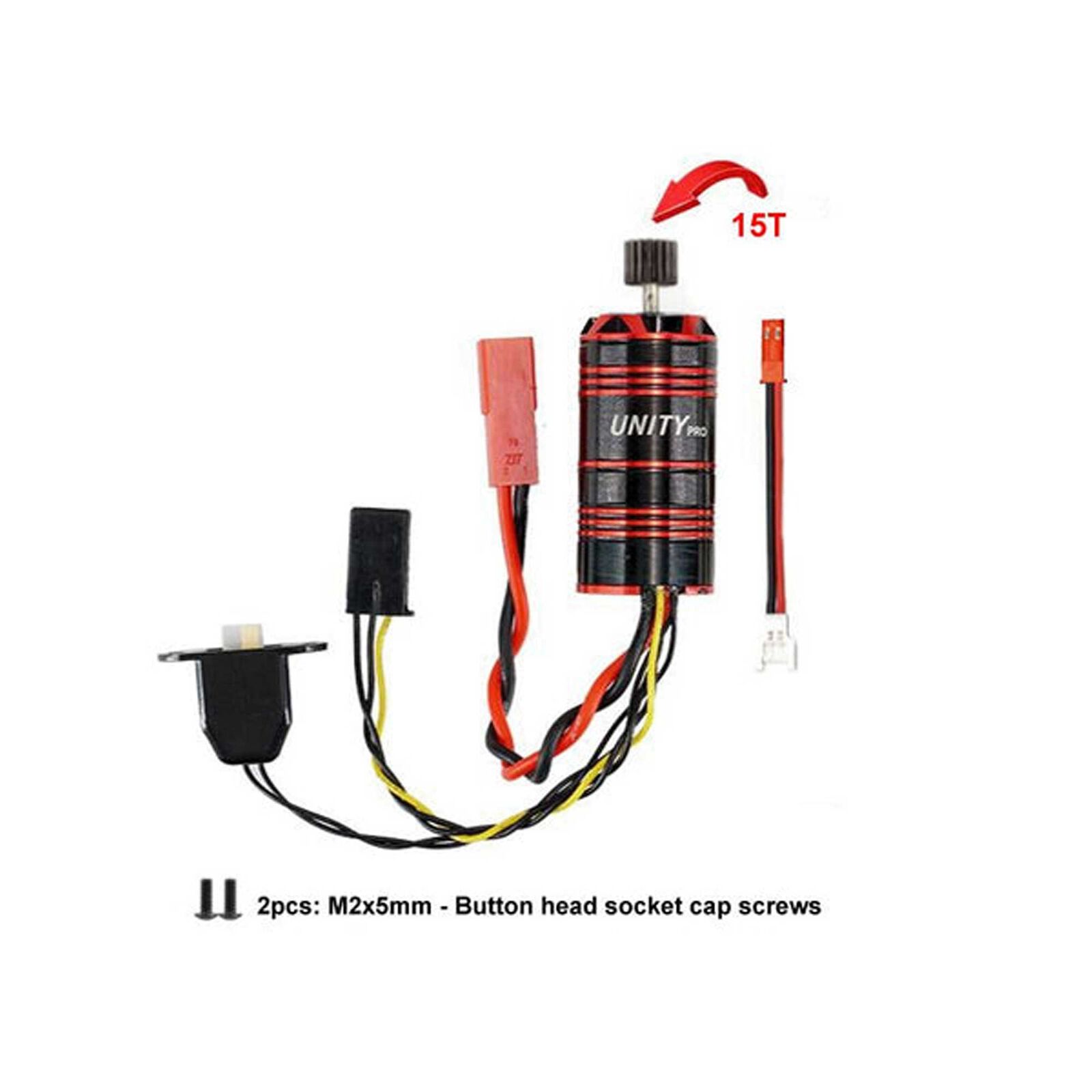 Unity Pro 2-in-1 Micro FOC Brushless ESC & 3500KV Motor Combo, 1/18 Furitek FX118/ 1/18 Furitek CR-18P