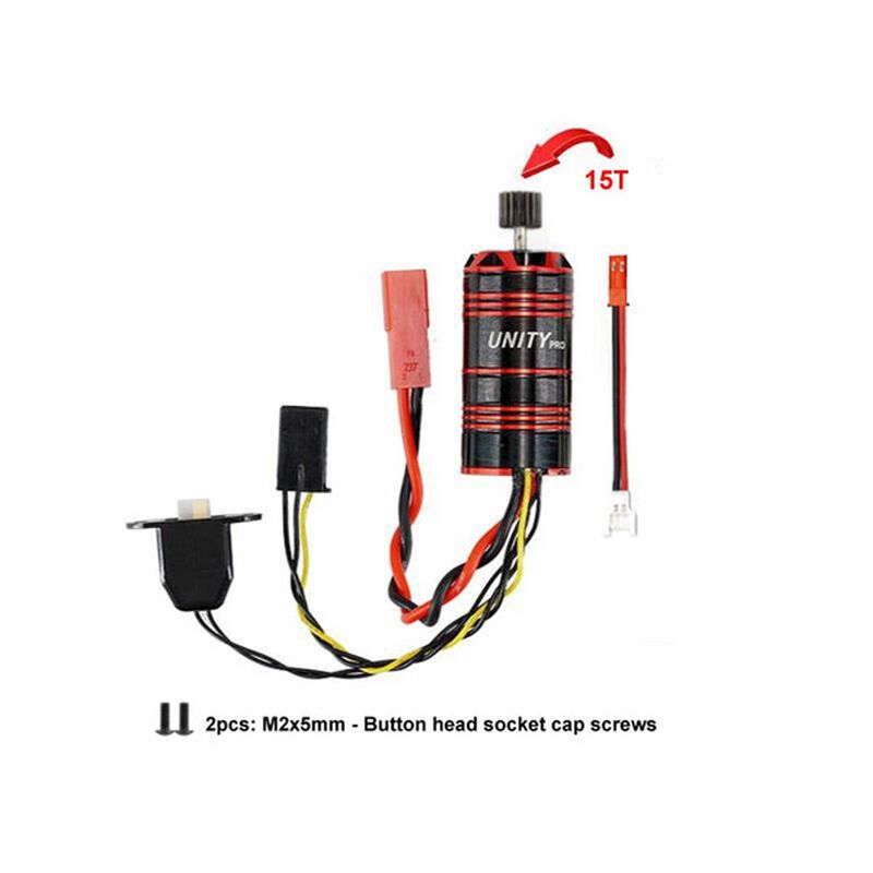 Unity Pro 2-in-1 Micro FOC Brushless ESC & 3500KV Motor Combo, 1/18 Furitek FX118/ 1/18 Furitek CR-18P