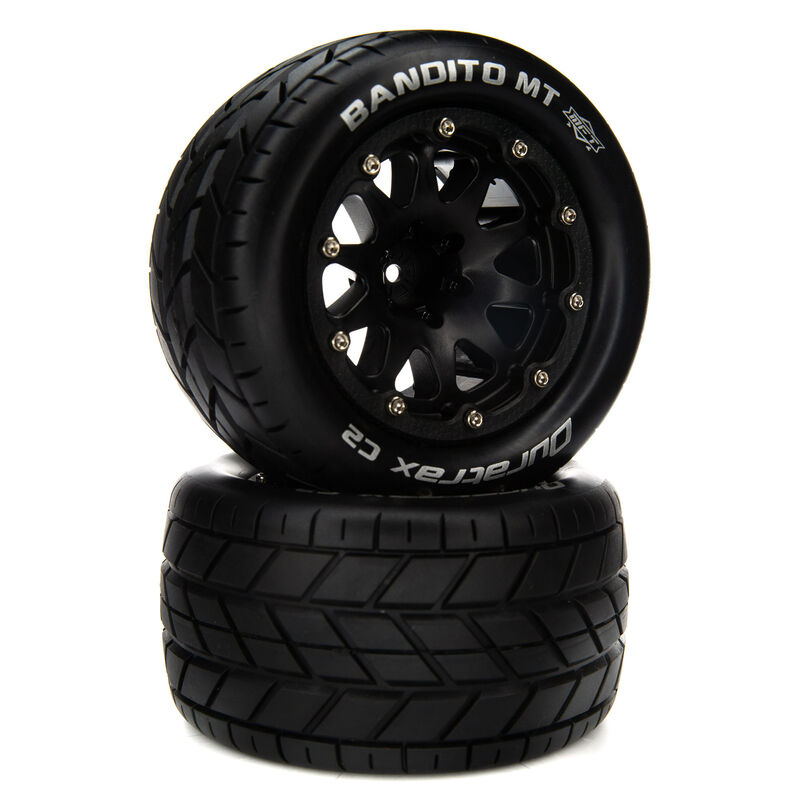 Bandito MT Belted 2.8" Mounted Front/Rear Tires, 14mm Black (2)
