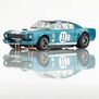 HO 1965 Shelby GT350R Donohue Mega G+ Slot Car, White & Blue
