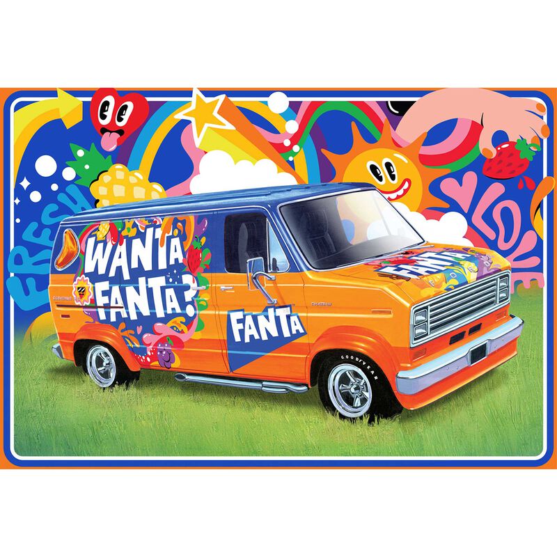 1/25 1977 Ford Custom Van Model Kit, Fanta