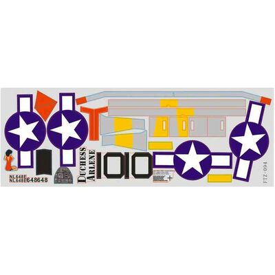 Decal Sheet: P51D Red Tail 1400mm V7 Decal Sheet: P51D Red Tail 1400mm V7