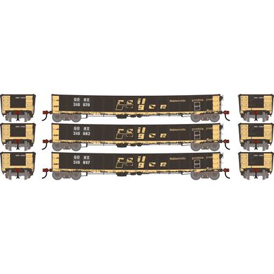 HO ATH 52' Mill Gondola, Primed For Grime CarKnocker GONX 'White Stencil' #310070/310082/310897 (3) HO ATH 52' Mill Gondola, Primed For Grime CarKnocker GONX 'White Stencil' #310070/310082/310897 (3)