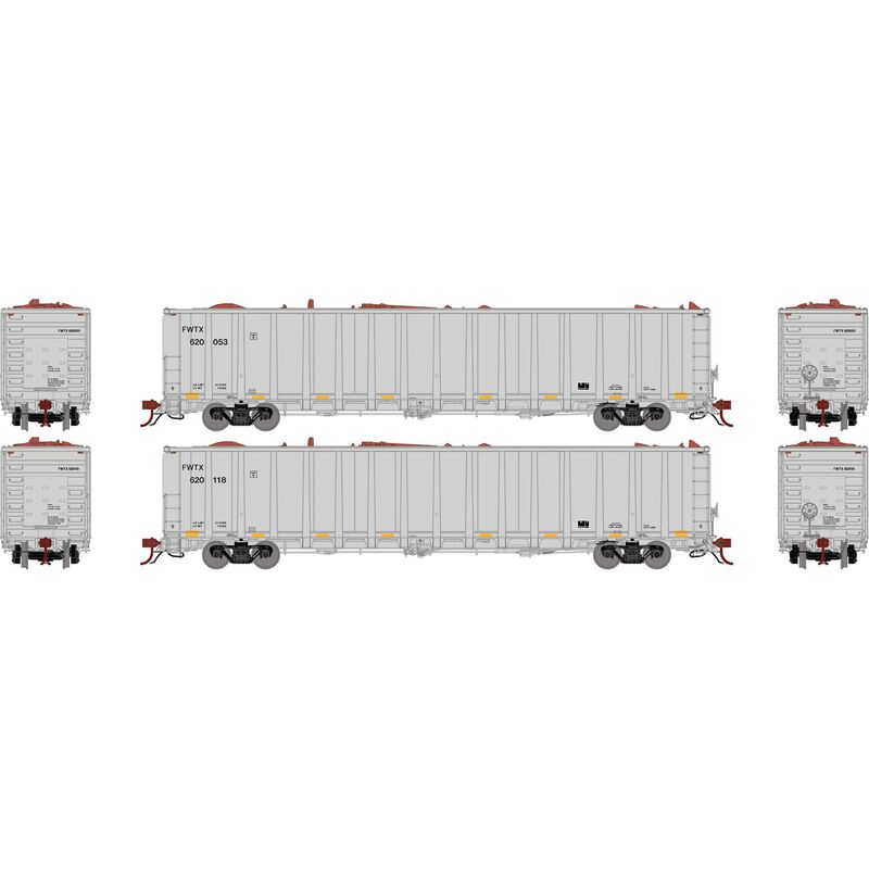 N NSC 6400 Gondola with Load, FWTX #620053, 620118 (2)