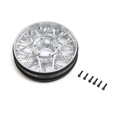 Front Wheel Set, Satin Chrome: Promoto-SM Front Wheel Set, Satin Chrome: Promoto-SM