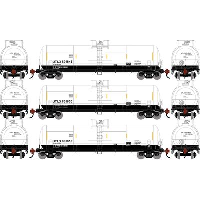 HO ATH RTC 20,900 Gallon Tank Car, UTLX 'White' #801845/801850/801853 (3) HO ATH RTC 20,900 Gallon Tank Car, UTLX 'White' #801845/801850/801853 (3)