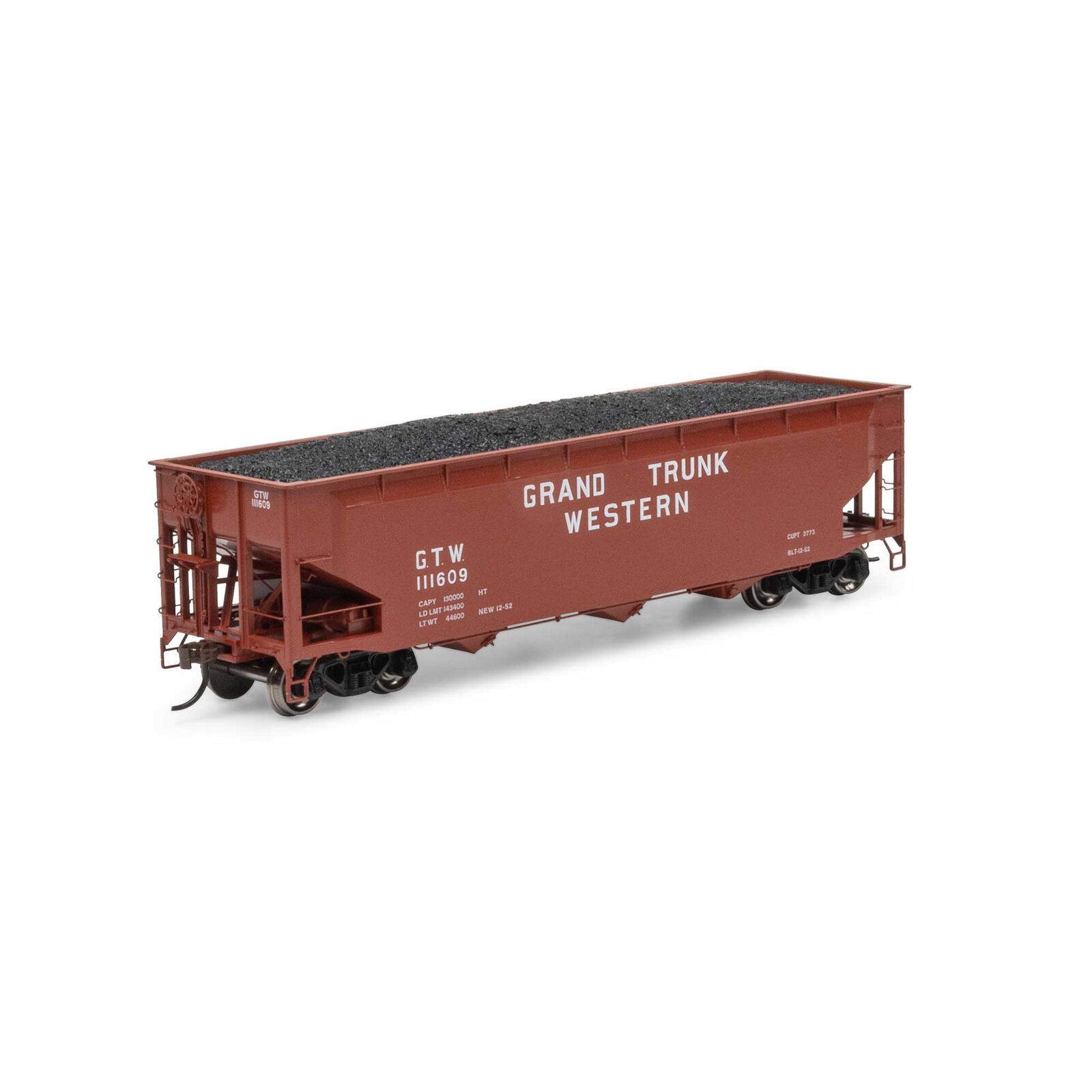 HO 40' Offset Coal Hopper with Load, GTW #111609