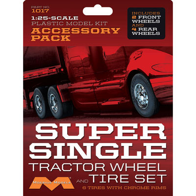 1/25 Super Single Tractor Wheel & Tire Set (6) 1/25 Super Single Tractor Wheel & Tire Set (6)