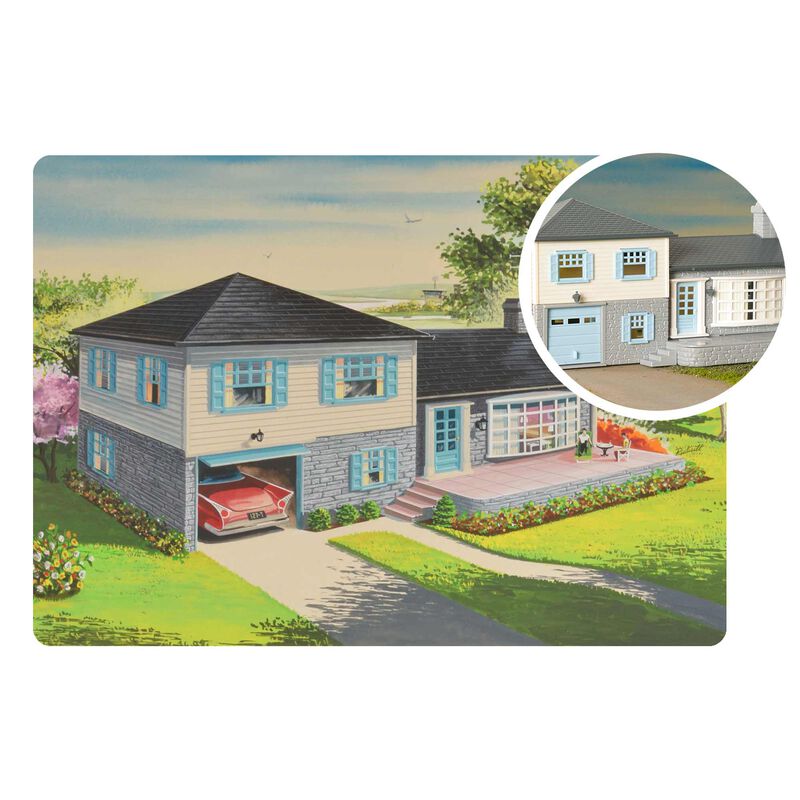 HO Plasticville USA 75TH Anniversary Split Level House