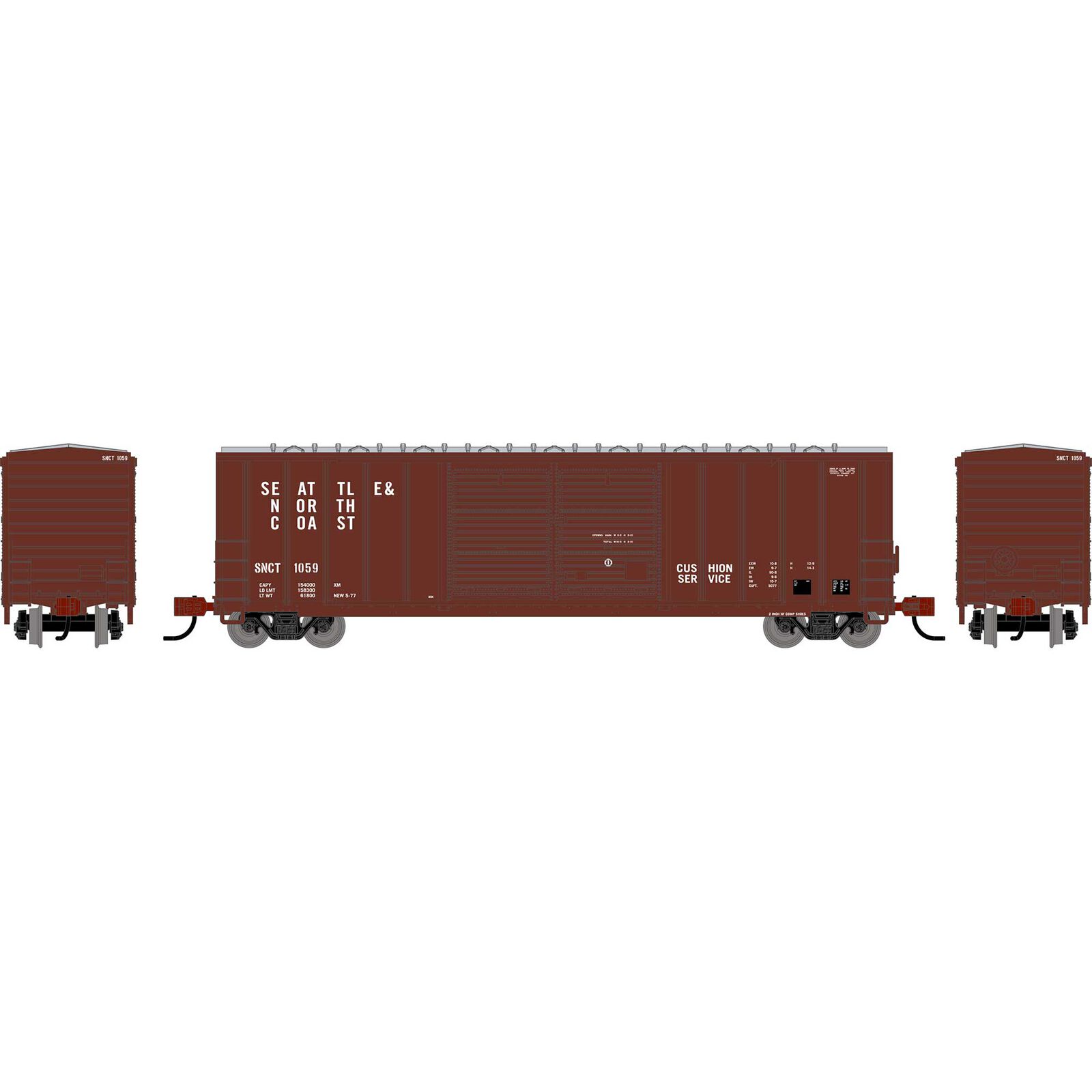 N ATH 50' FMC Centered Double Door Box Car, SNCT #1059