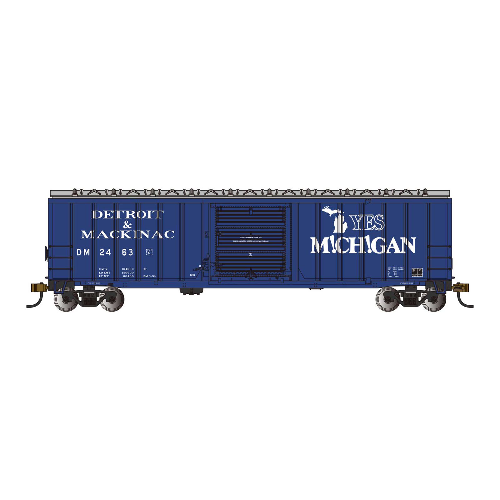 N 50'6" ACF Outside Braced Box Car - Detroit & Mackinac #2463