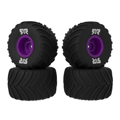 dBoots Chevron MT Tire Set Glued, Purple (2 Pairs): GROM dBoots Chevron MT Tire Set Glued, Purple (2 Pairs): GROM