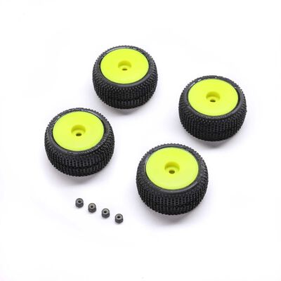 Blockade Tire, Pro-Line OE, Wheel, Yellow, Mounted: Micro-T Blockade Tire, Pro-Line OE, Wheel, Yellow, Mounted: Micro-T