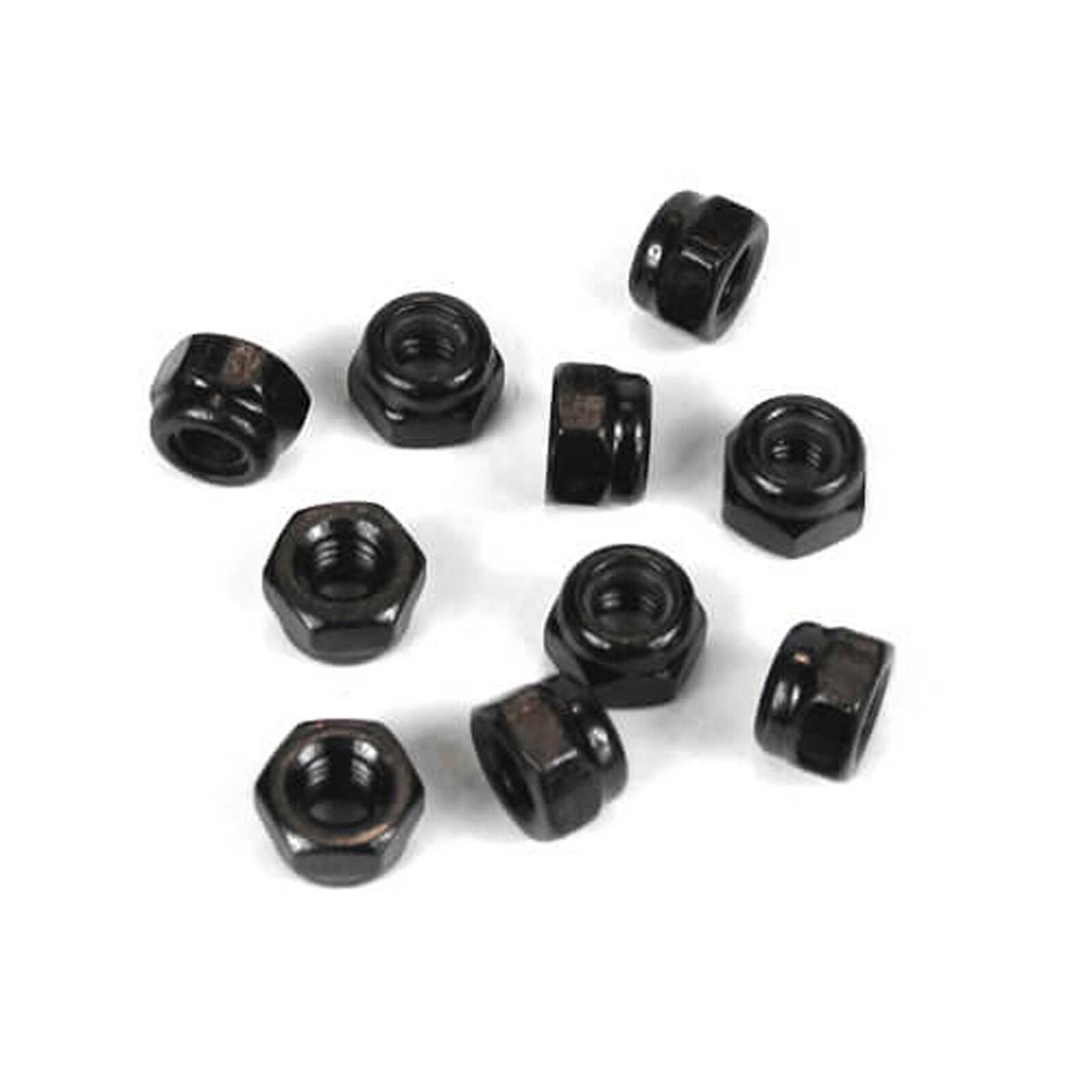M4 Locknuts, Black (10)