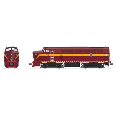 HO RF-16 Sharknose Locomotive A, DMIR 730, Maroon & Yellow with Paragon4 HO RF-16 Sharknose Locomotive A, DMIR 730, Maroon & Yellow with Paragon4