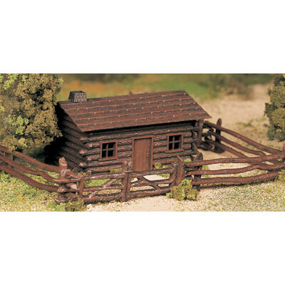 O Snap KIT Log Cabin with Rustic Fence O Snap KIT Log Cabin with Rustic Fence