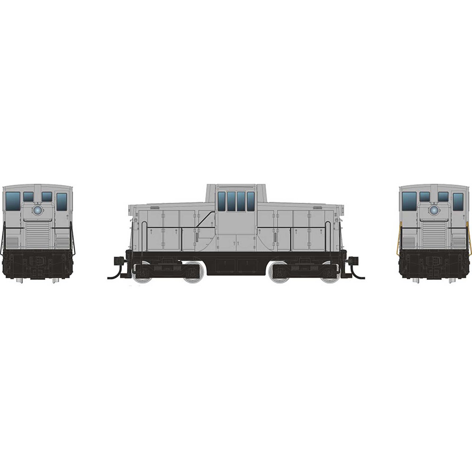 HO GE 44 Tonner Switcher Locomotive with DCC & Sound, Undecorated Phase IVa Body
