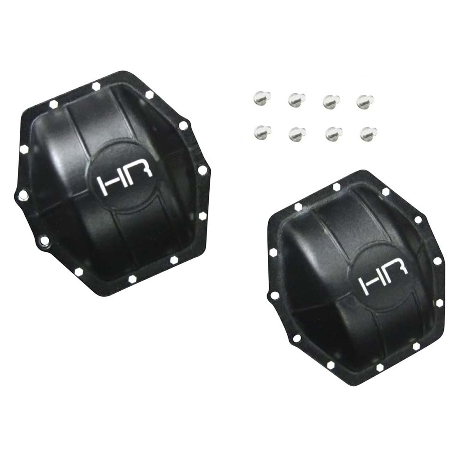 Aluminum AR60 Axle Diff Covers Black: Yeti, Wraith