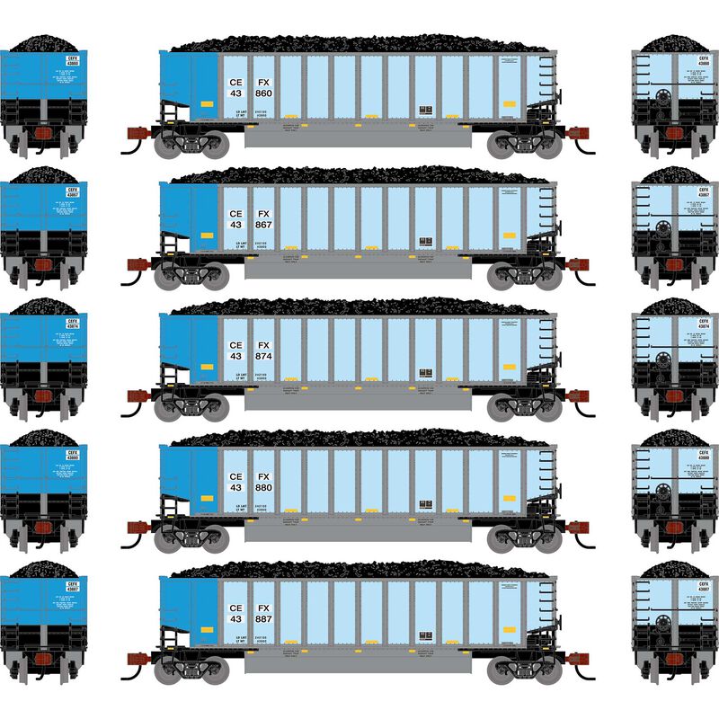 N ATH Bethgon Coalporter w/Coal Load, CEFX #43860/43867/43874/43880/43887 (5)