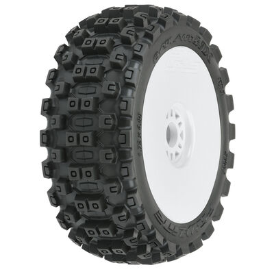 1/8 Badlands MX M2 Front/Rear Buggy Tires Mounted 17mm White (2) 1/8 Badlands MX M2 Front/Rear Buggy Tires Mounted 17mm White (2)