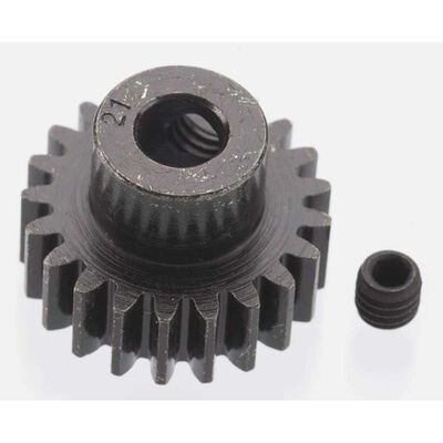 Extra Hard 21 Tooth Blackened Steel 32p Pinion, 5mm Extra Hard 21 Tooth Blackened Steel 32p Pinion, 5mm