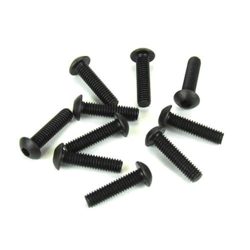 M4x16mm Button Head Screws, Black (10)
