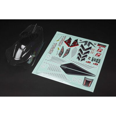 1/8 Clear Body with Decals: TYPHON 4X4 1/8 Clear Body with Decals: TYPHON 4X4