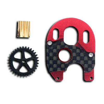 Brushless Conversion Pro, 0.5M Spur Gear, 12T Pinion Gear, CNC Motor Mount: SCX24 Brushless Conversion Pro, 0.5M Spur Gear, 12T Pinion Gear, CNC Motor Mount: SCX24