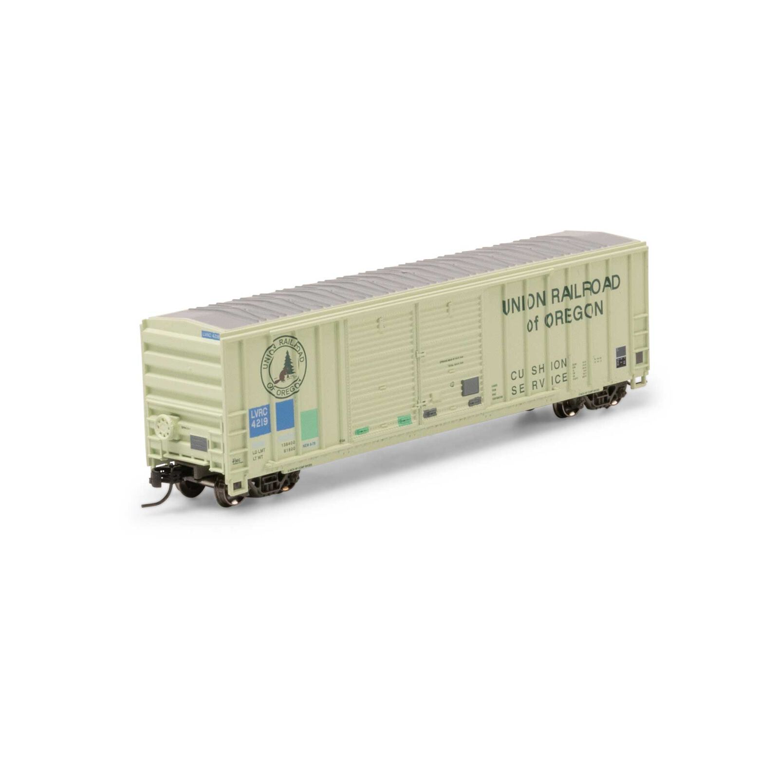 N 50' FMC DD Offset Box Car, Primed For Grime LVRC Ex-UO #4219