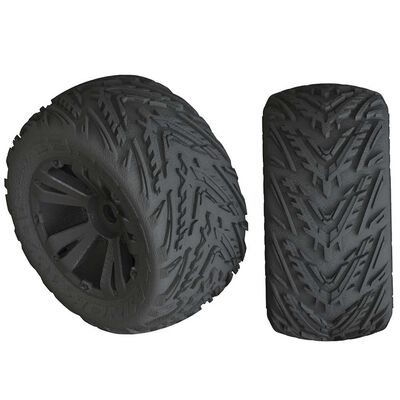 1/10 dBoots Minokawa LP Front/Rear 3.8 Pre-Mounted Tires, 17mm Hex, Black (2): 4S 1/10 dBoots Minokawa LP Front/Rear 3.8 Pre-Mounted Tires, 17mm Hex, Black (2): 4S
