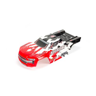 1/10 Painted Trimmed Body with Decals, Red: KRATON 4X4 BLX 1/10 Painted Trimmed Body with Decals, Red: KRATON 4X4 BLX