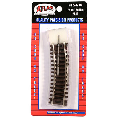 HO Code 83 15" Radius 1/2 Curve (4) HO Code 83 15" Radius 1/2 Curve (4)
