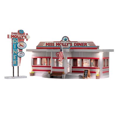 N Scale, Miss Molly's Diner, Built & Ready N Scale, Miss Molly's Diner, Built & Ready