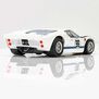 HO 1966 Ford GT40 Mk.II #96 Mega G+ Slot Car, White & Black