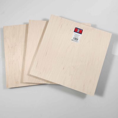 Maple Plywood 12mm (1/2) x 12 x 12 (3) Maple Plywood 12mm (1/2) x 12 x 12 (3)