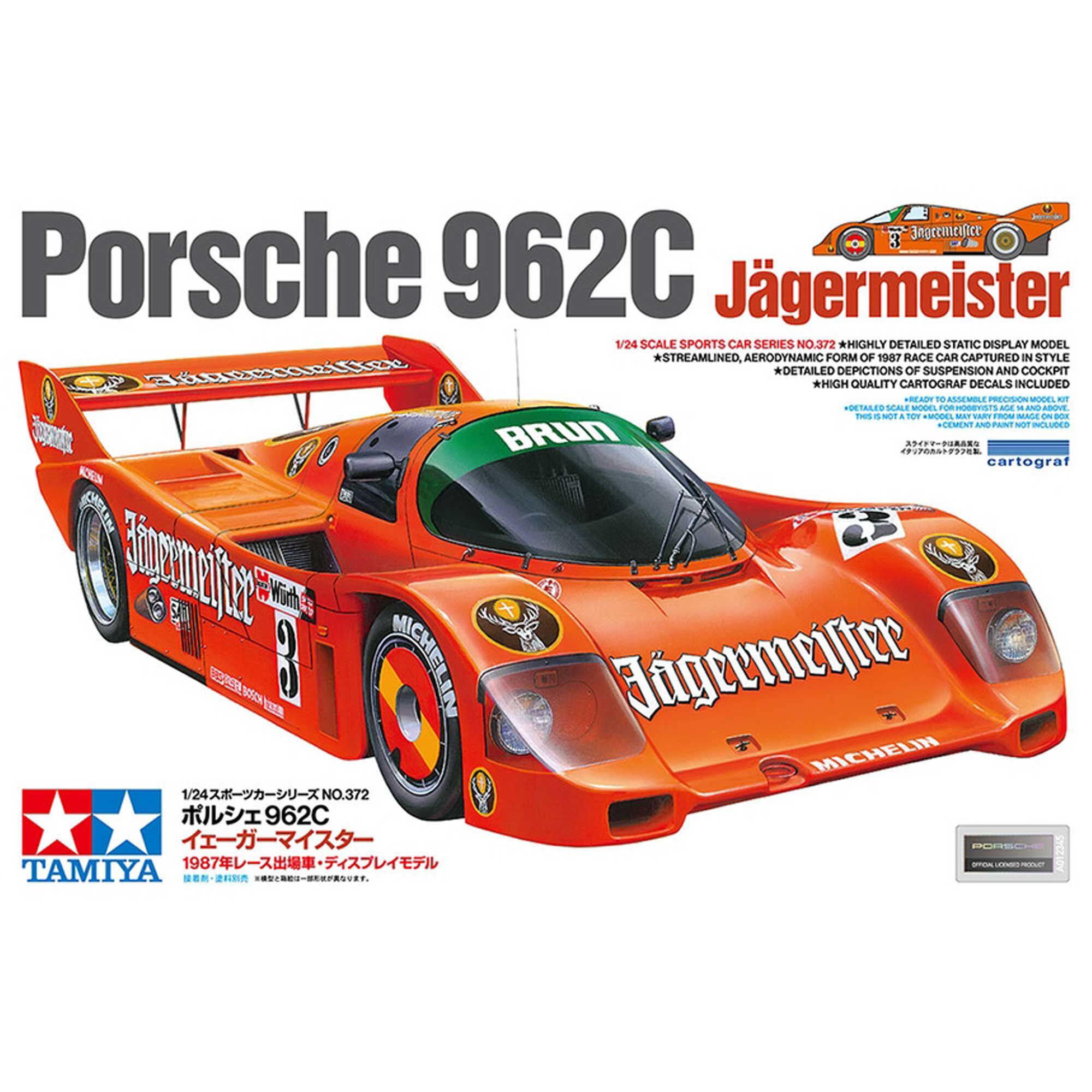 Tamiya 1/24 Porsche 962C Jägermeister Model Kit | Tower Hobbies