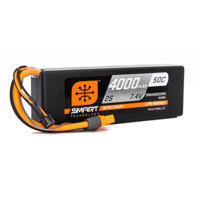 7.4V 4000mAh 2S 50C Smart LiPo Battery, IC3 7.4V 4000mAh 2S 50C Smart LiPo Battery, IC3