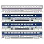 (N) Amtrak Pacific Surfliner 4 Car Add-on Set w/Pre-Installed Interior Lighting