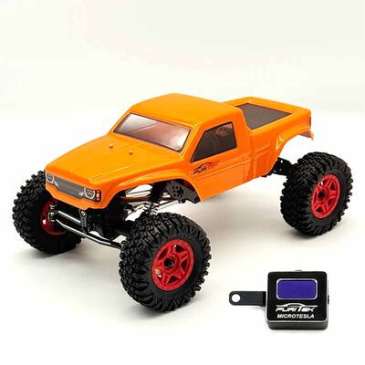 1/18 ARTR 4x4 Brushless Rock Crawler RTR with Micro Tesla DigiBoard, Orange 1/18 ARTR 4x4 Brushless Rock Crawler RTR with Micro Tesla DigiBoard, Orange