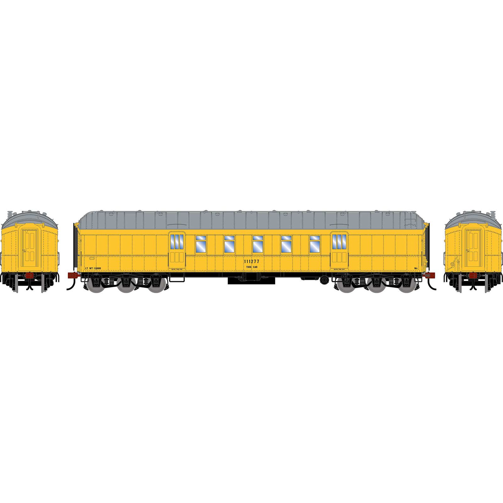 HO ATH 60' Pullman Common Standard Postal Storage Car, MOW Yellow #111277
