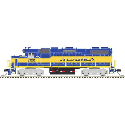 N GP38-2 Phase II Alaska # 2002, Blue/Yellow/Gold N GP38-2 Phase II Alaska # 2002, Blue/Yellow/Gold