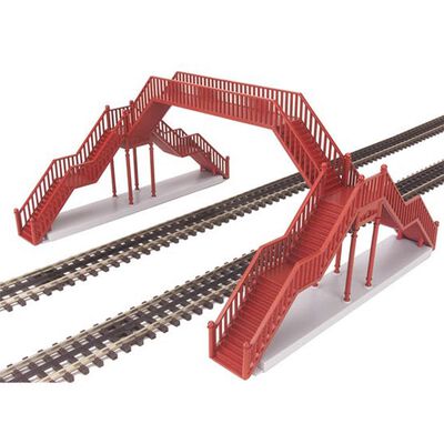 O Scale Double Track Pedestrian Crosswalk - Red O Scale Double Track Pedestrian Crosswalk - Red