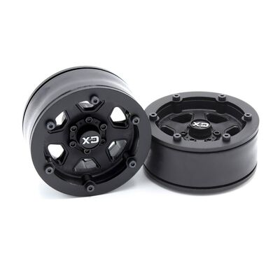 Incision 1.9" KMC KM233 Hex Plastic Wheels, Black Incision 1.9" KMC KM233 Hex Plastic Wheels, Black